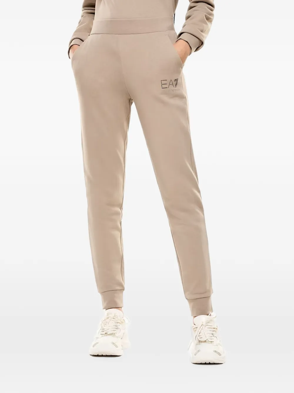 Ea7 Emporio Armani Trainingsbroek met logoprint Beige