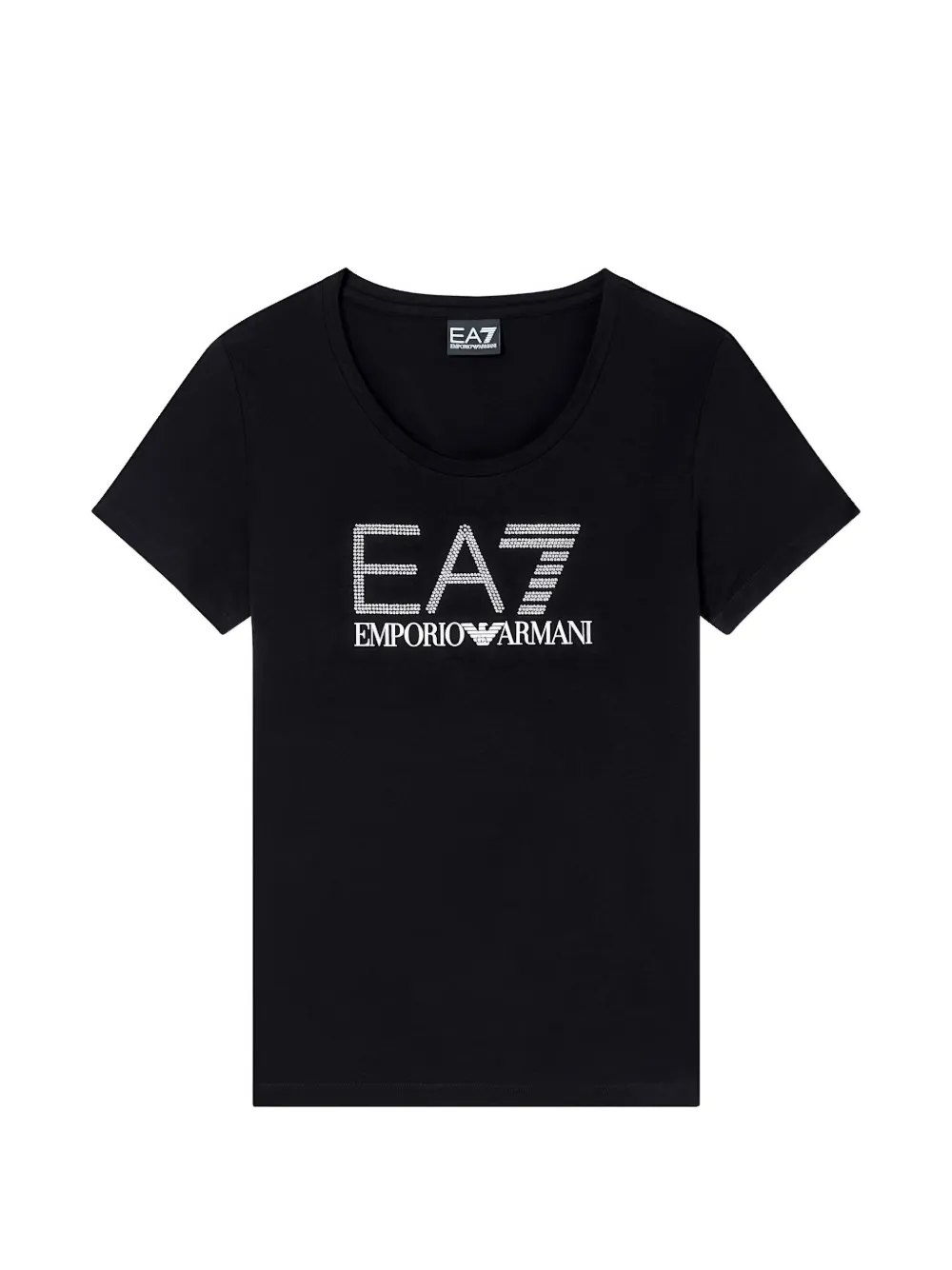 Ea7 Emporio Armani T-shirt verfraaid met logo Zwart