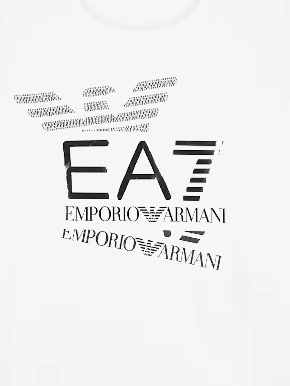 Ea7 Emporio Armani T-shirt verfraaid met stras Wit