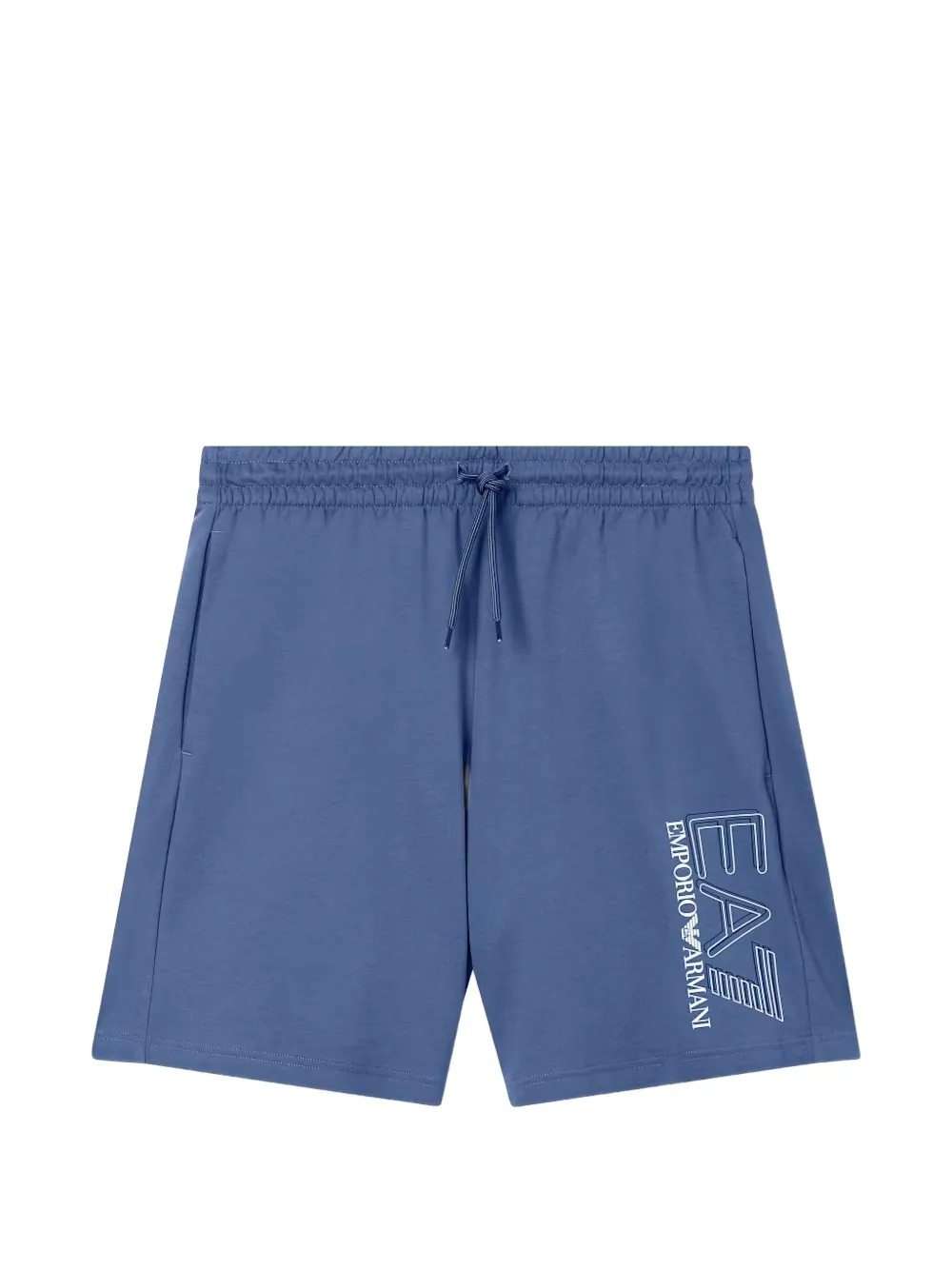 Ea7 Emporio Armani Shorts con logo e coulisse - Blu