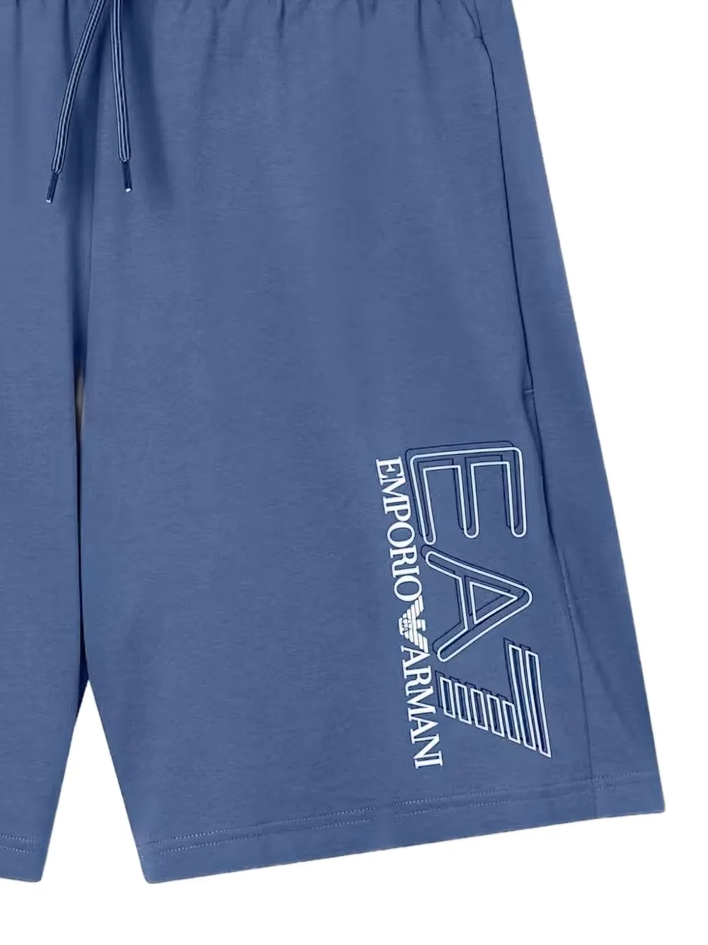 Ea7 Emporio Armani Shorts met logoprint Blauw