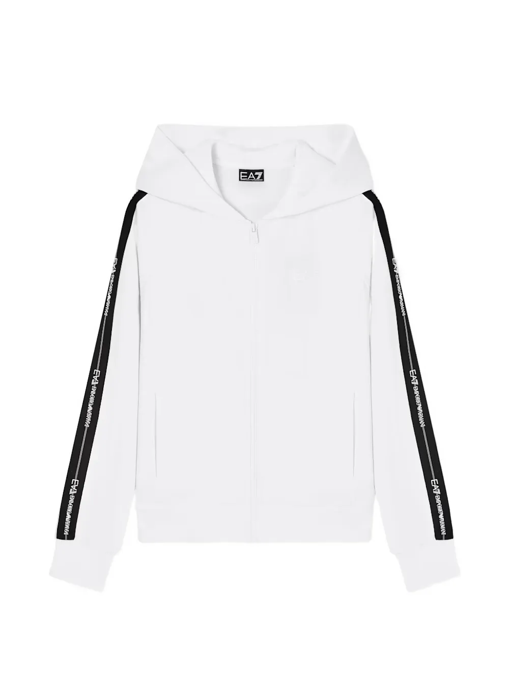 Ea7 Emporio Armani Logo Series cotton-jersey zip-up hoodie