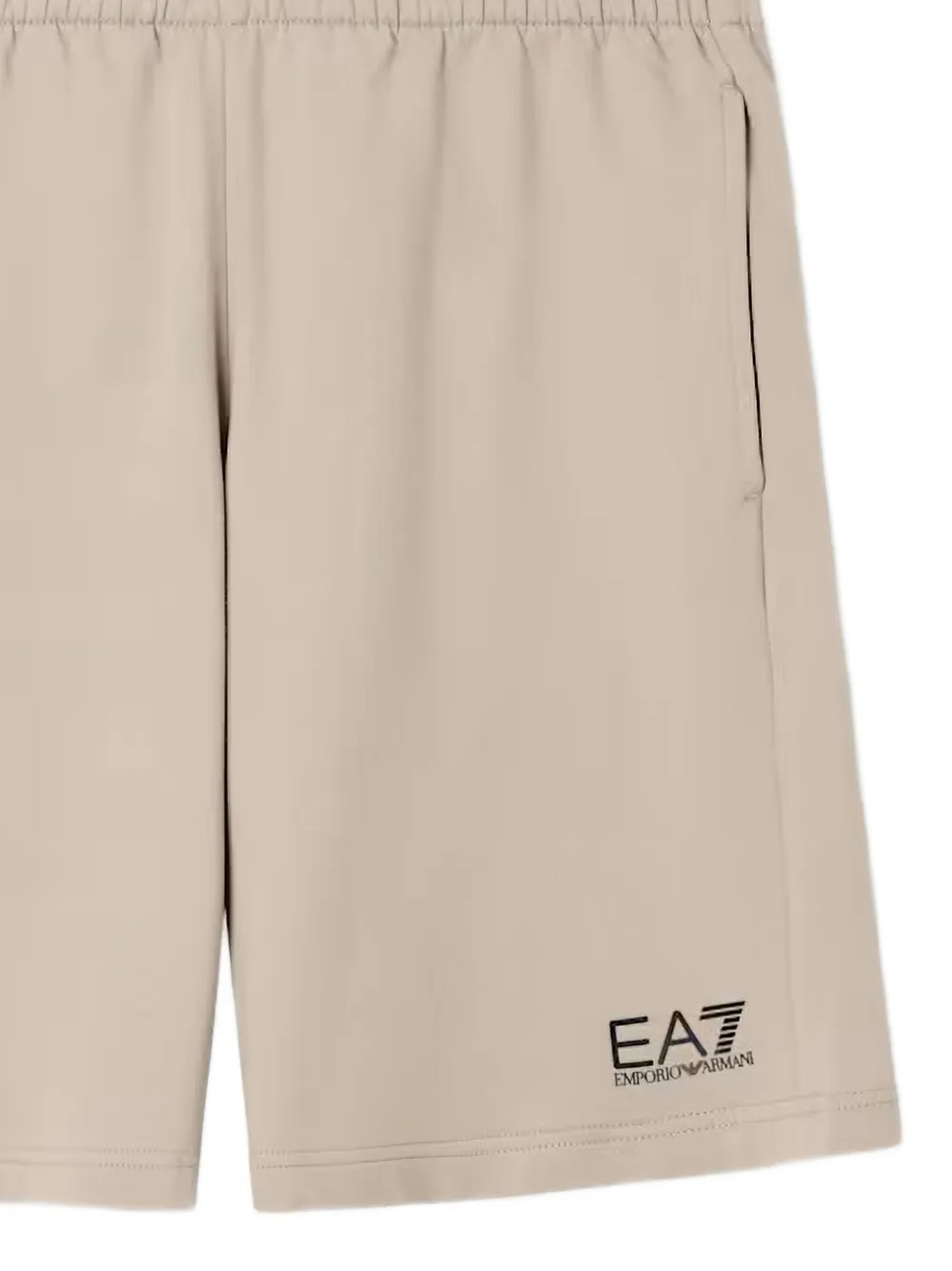 Ea7 Emporio Armani Shorts met elastische taille Beige