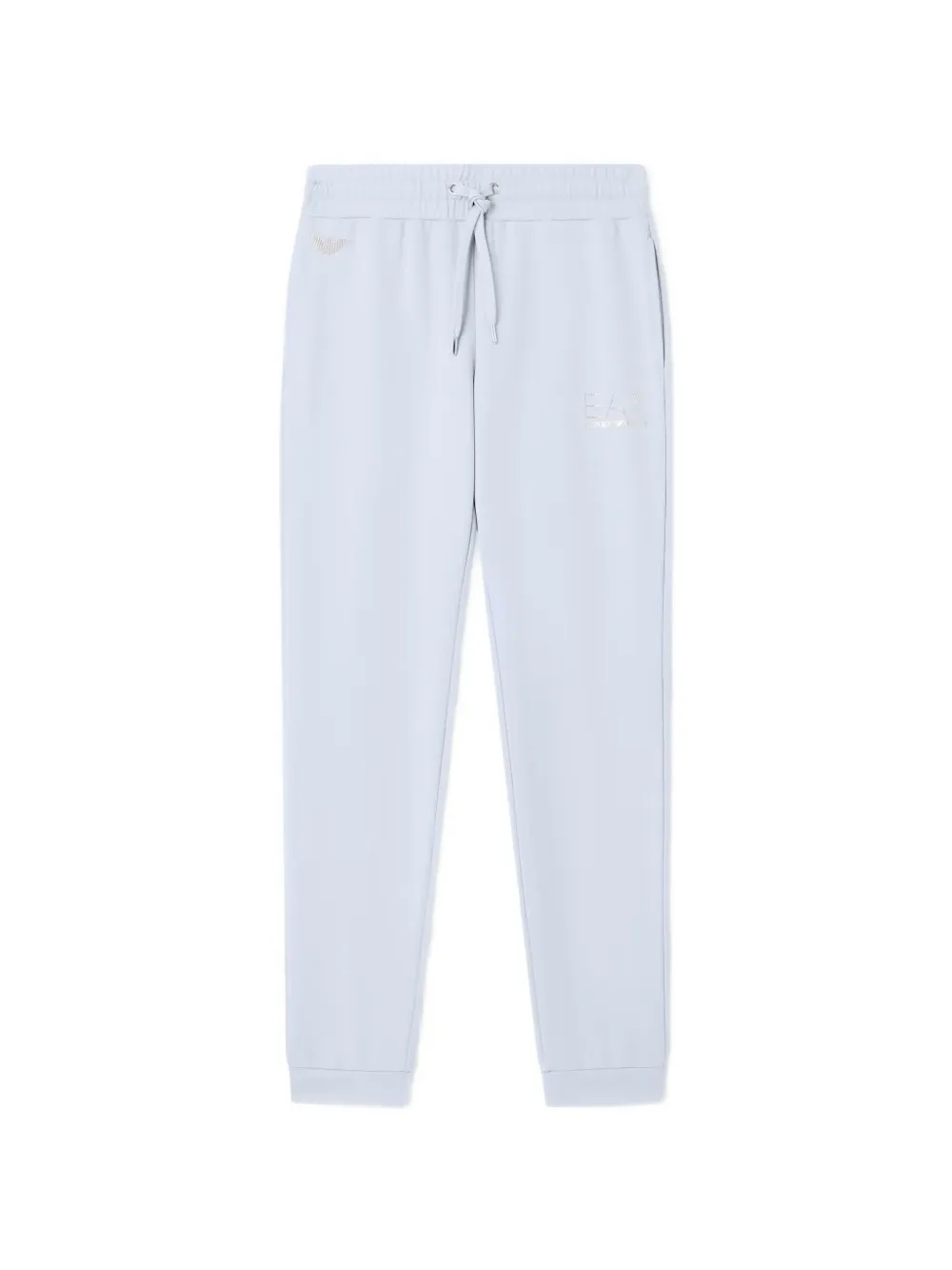 Ea7 Emporio Armani Pantaloni sportivi con coulisse e stampa logo - Blu