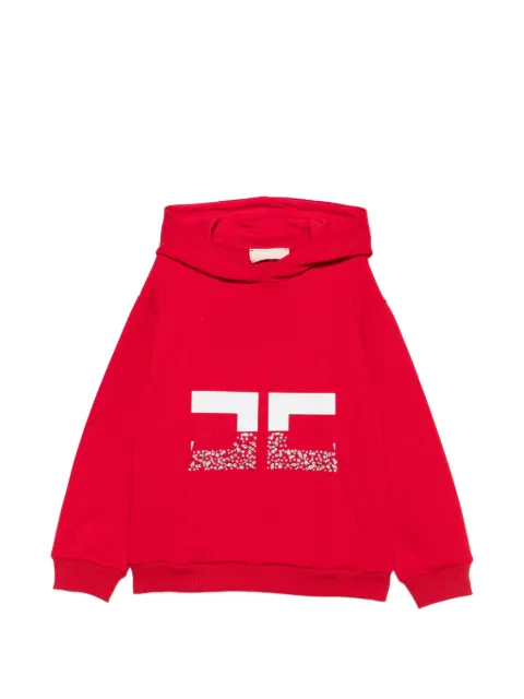 Elisabetta Franchi La Mia Bambina crystal-embellished logo-print hoodie