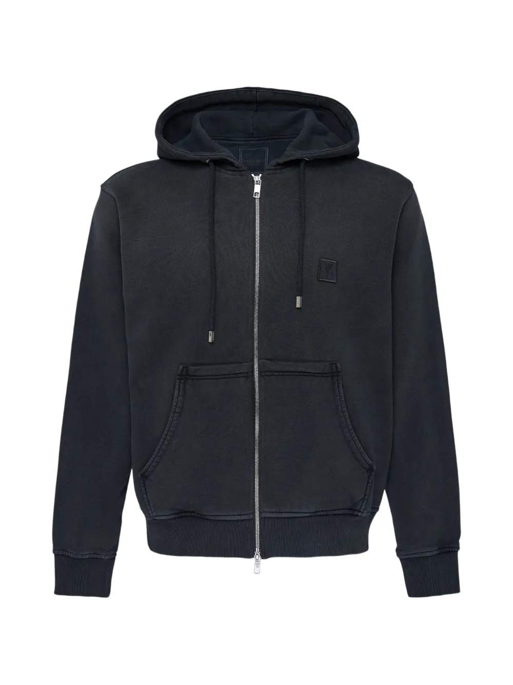 Wooyoungmi logo-print washed hoodie - Grigio