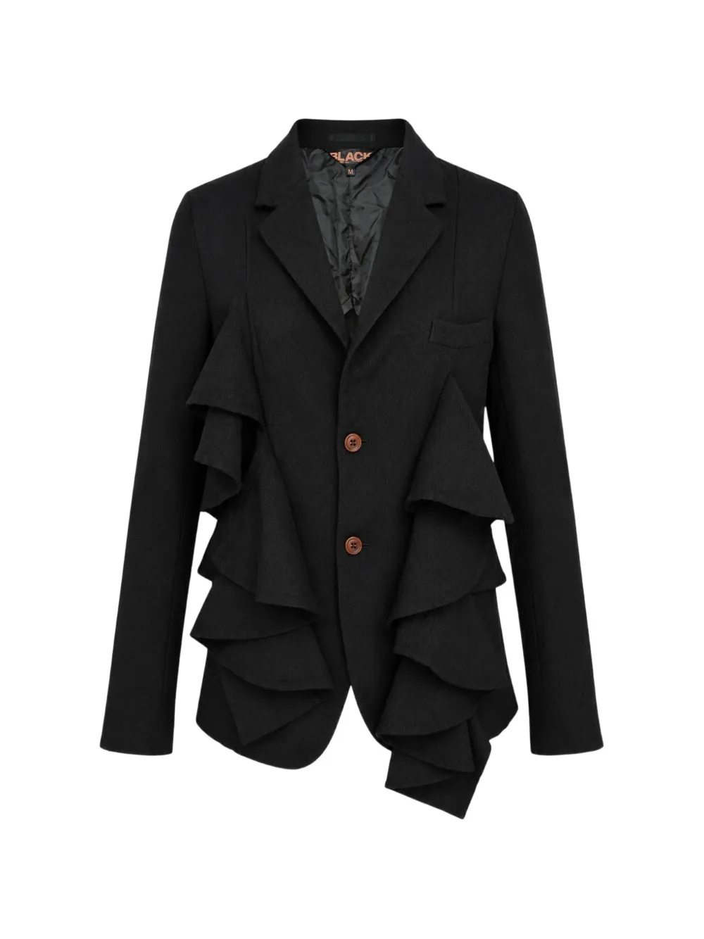 Black Comme Des Garçons ruffled gabardine blazer