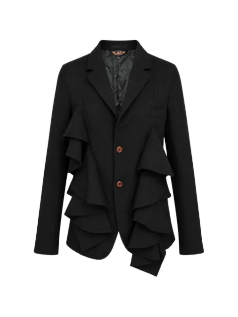 Black Comme Des Garçons ruffled gabardine blazer