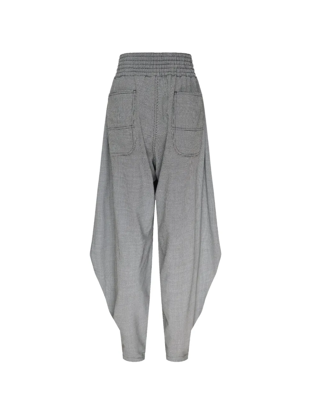 Black Comme Des Garçons Broek met wijde pijpen en pied-de-poule-print Zwart