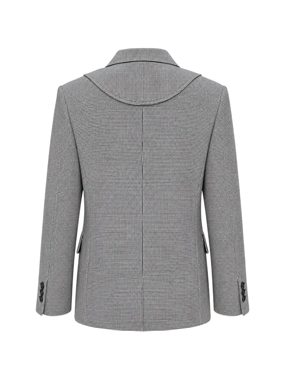 Black Comme Des Garçons Blazer met pied-de-poule-print en gebogen naad Grijs