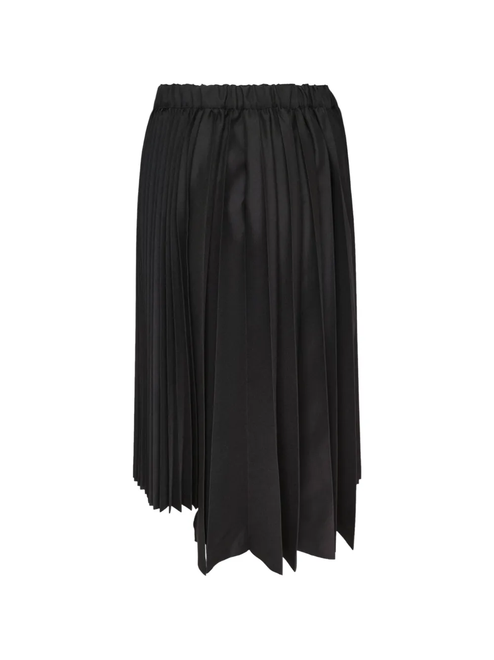Black Comme Des Garçons Asymmetrische midi-rok met plooien Zwart