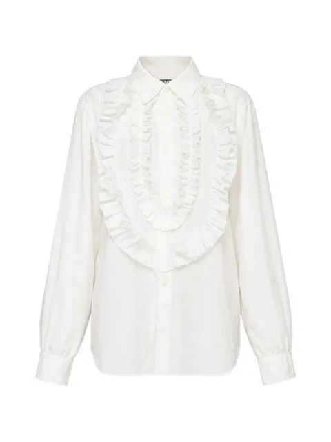 Black Comme Des Garçons ruffled long-sleeve shirt