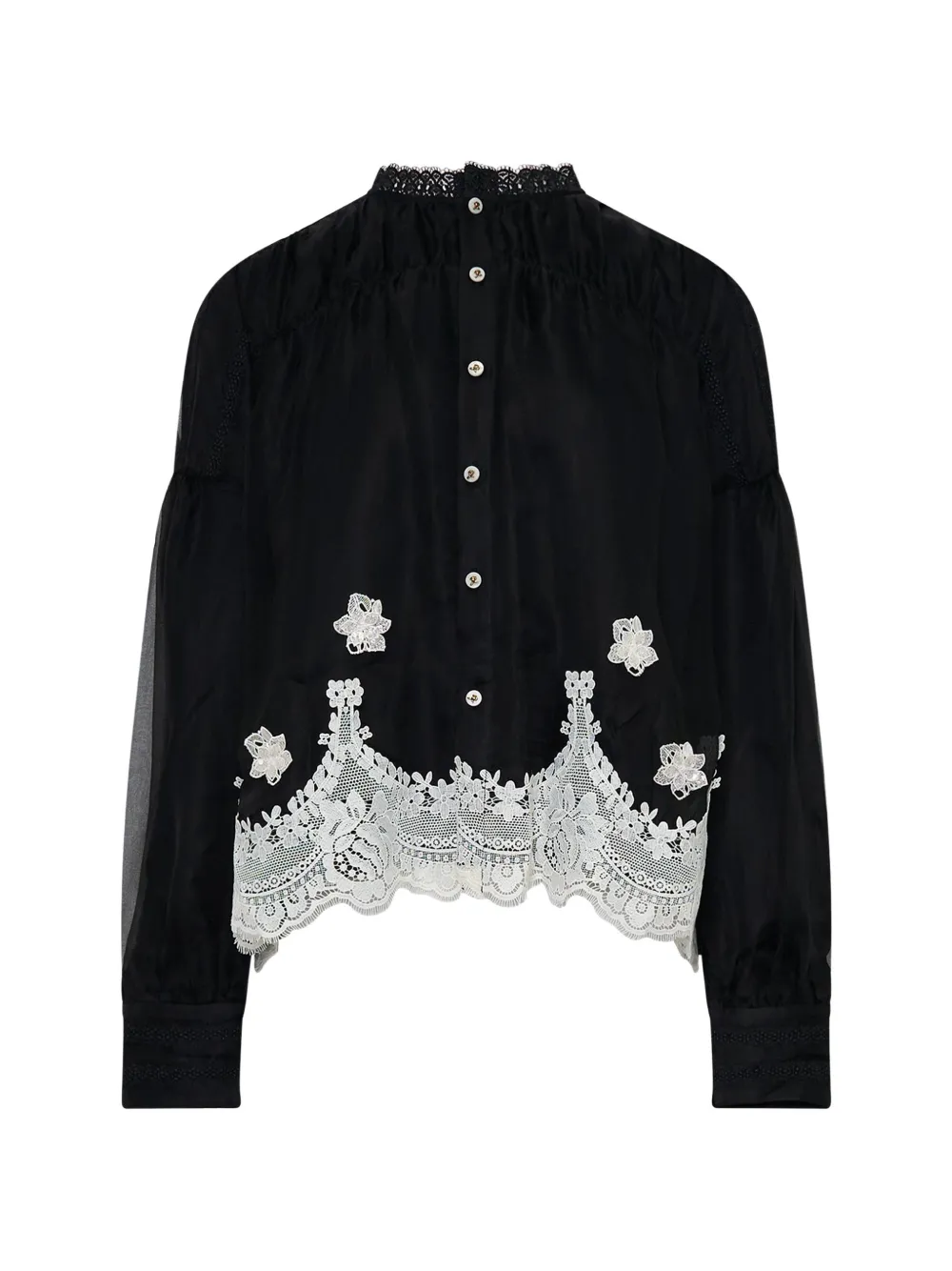 Renli Su lace-trim blouse