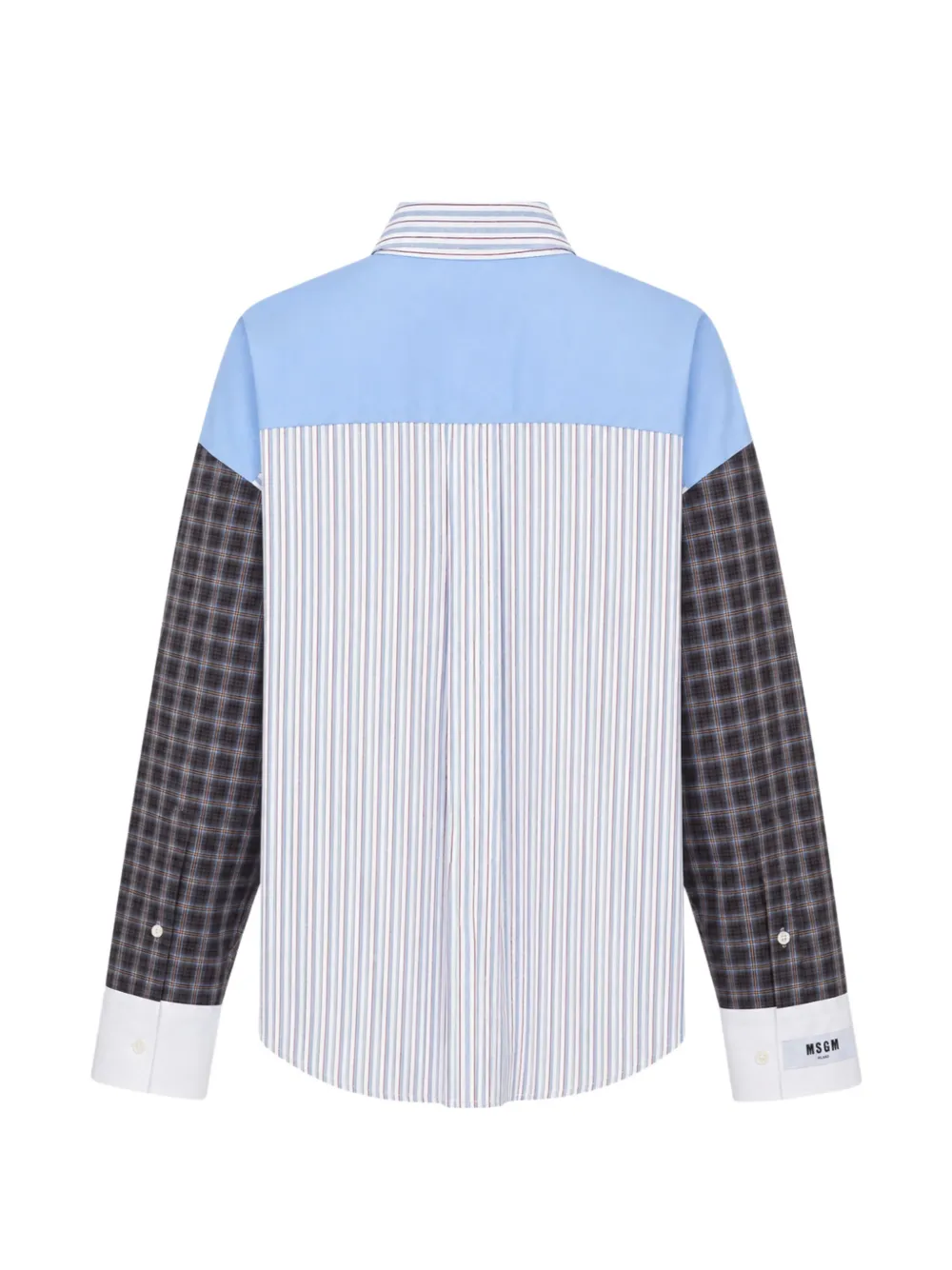 MSGM Blouse met vlakken en strik Blauw