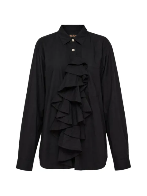 Black Comme Des Garçons ruffled long-sleeve shirt