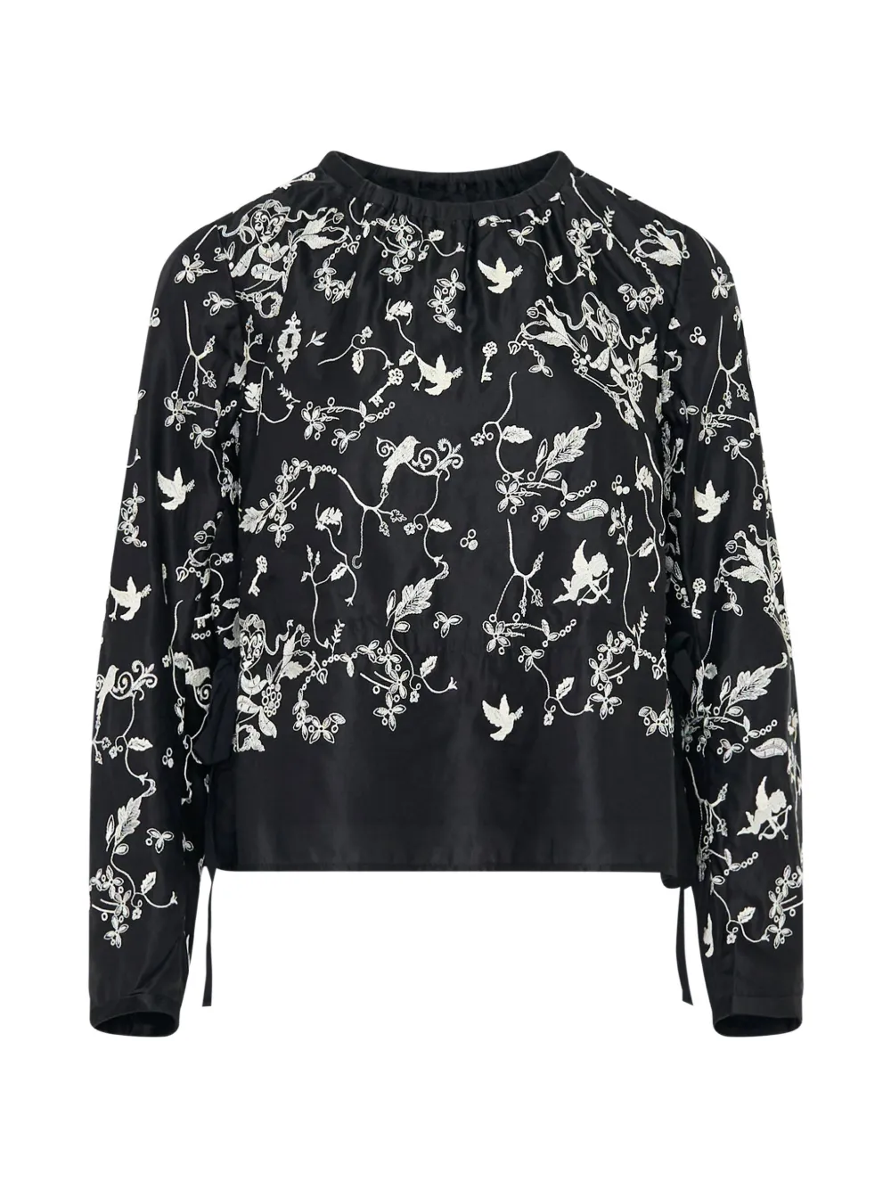 Renli Su embroidered long-sleeve blouse