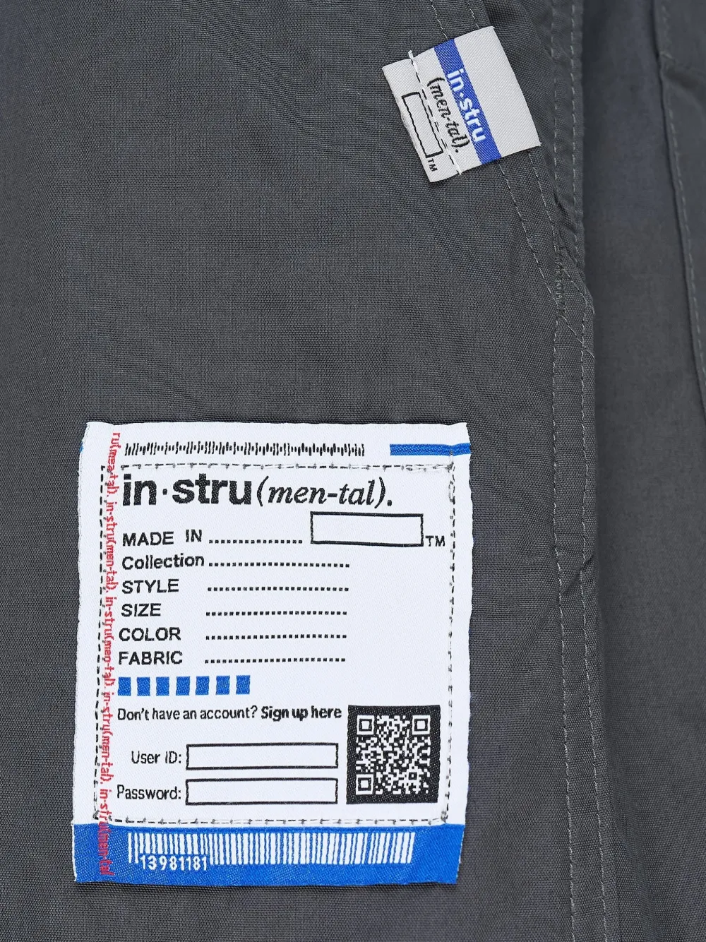 Maison MIHARA YASUHIRO Shorts met logopatch Grijs
