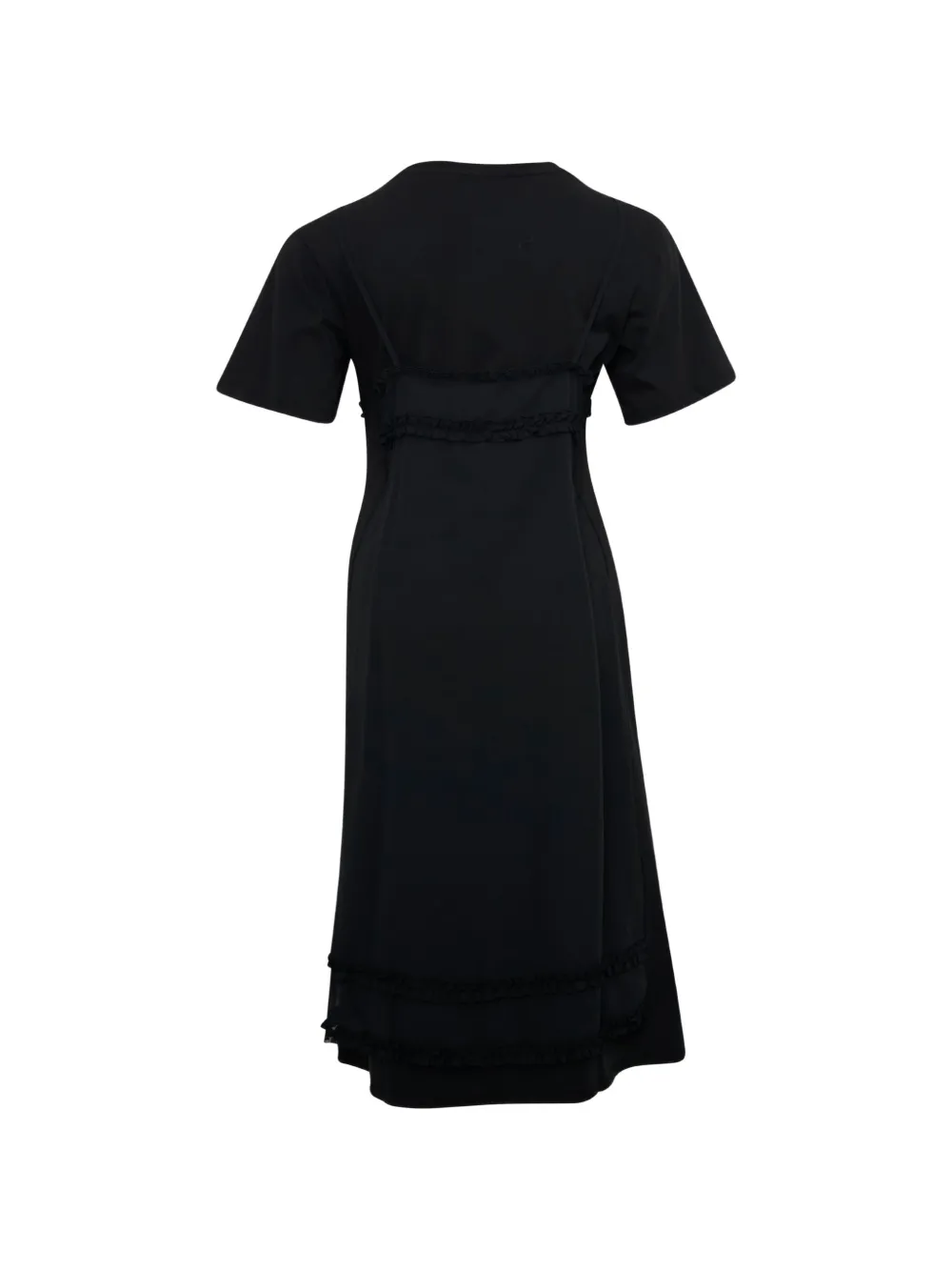 Ulla Johnson Tallis midi-jurk met ruches Zwart