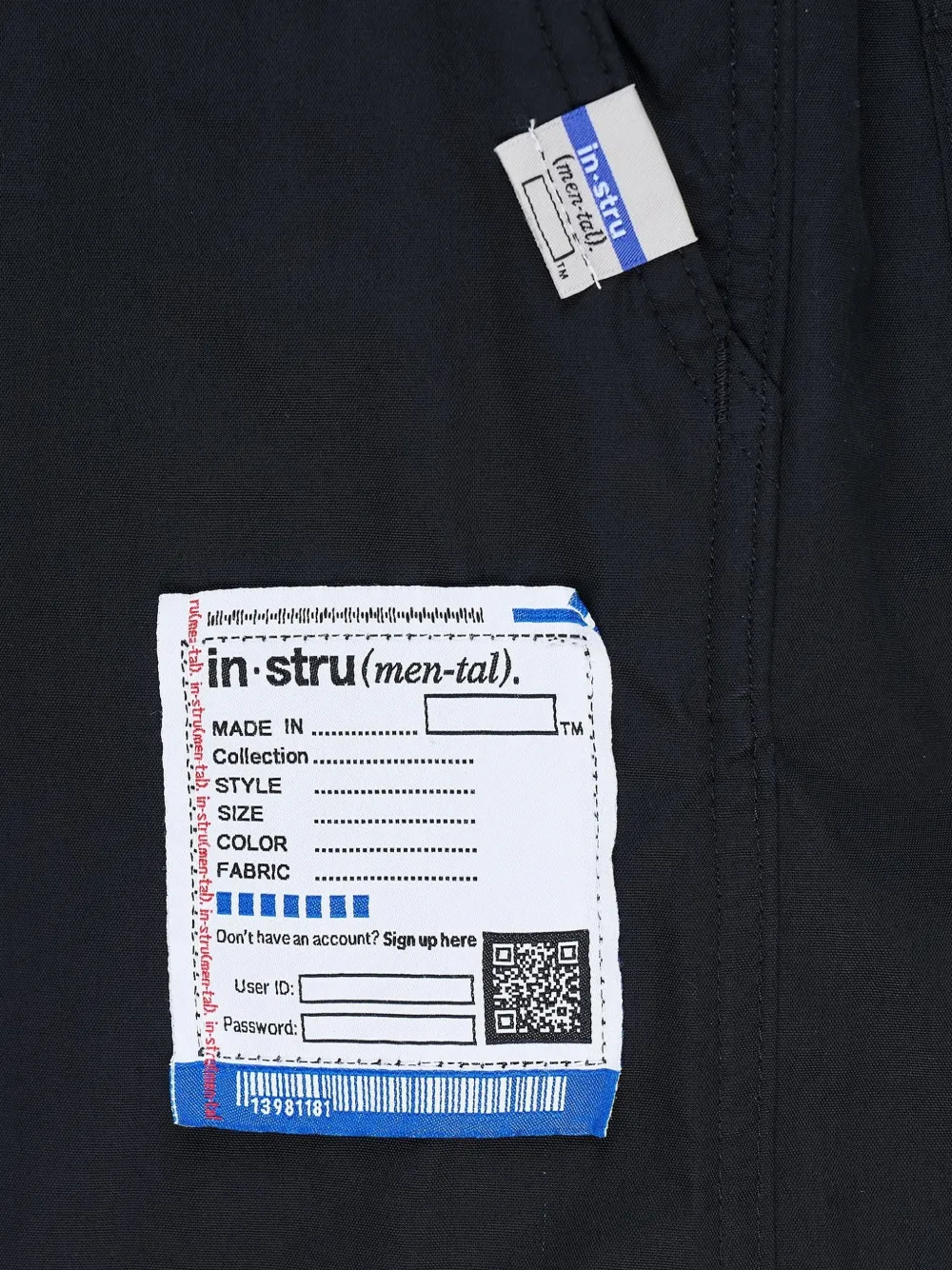Maison MIHARA YASUHIRO Katoenen shorts met logopatch Zwart