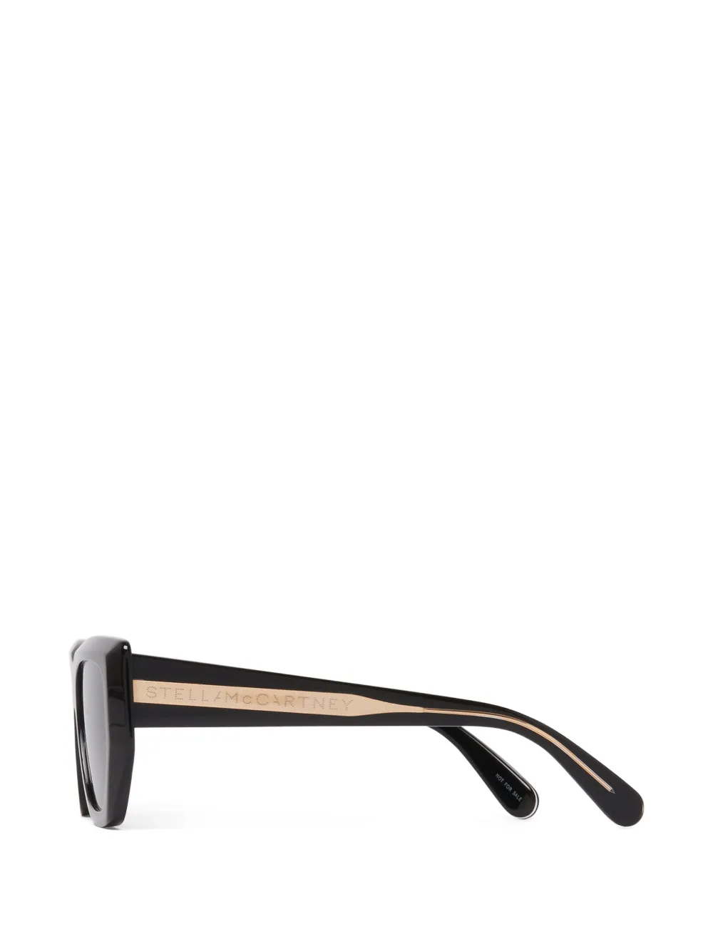 Stella McCartney Eyewear Zonnebril met rechthoekig montuur Zwart