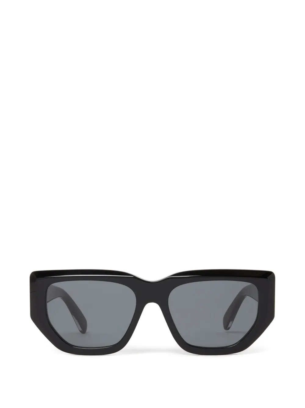 Stella McCartney Eyewear Eckige Sonnenbrille mit Logo-Gravur - Schwarz