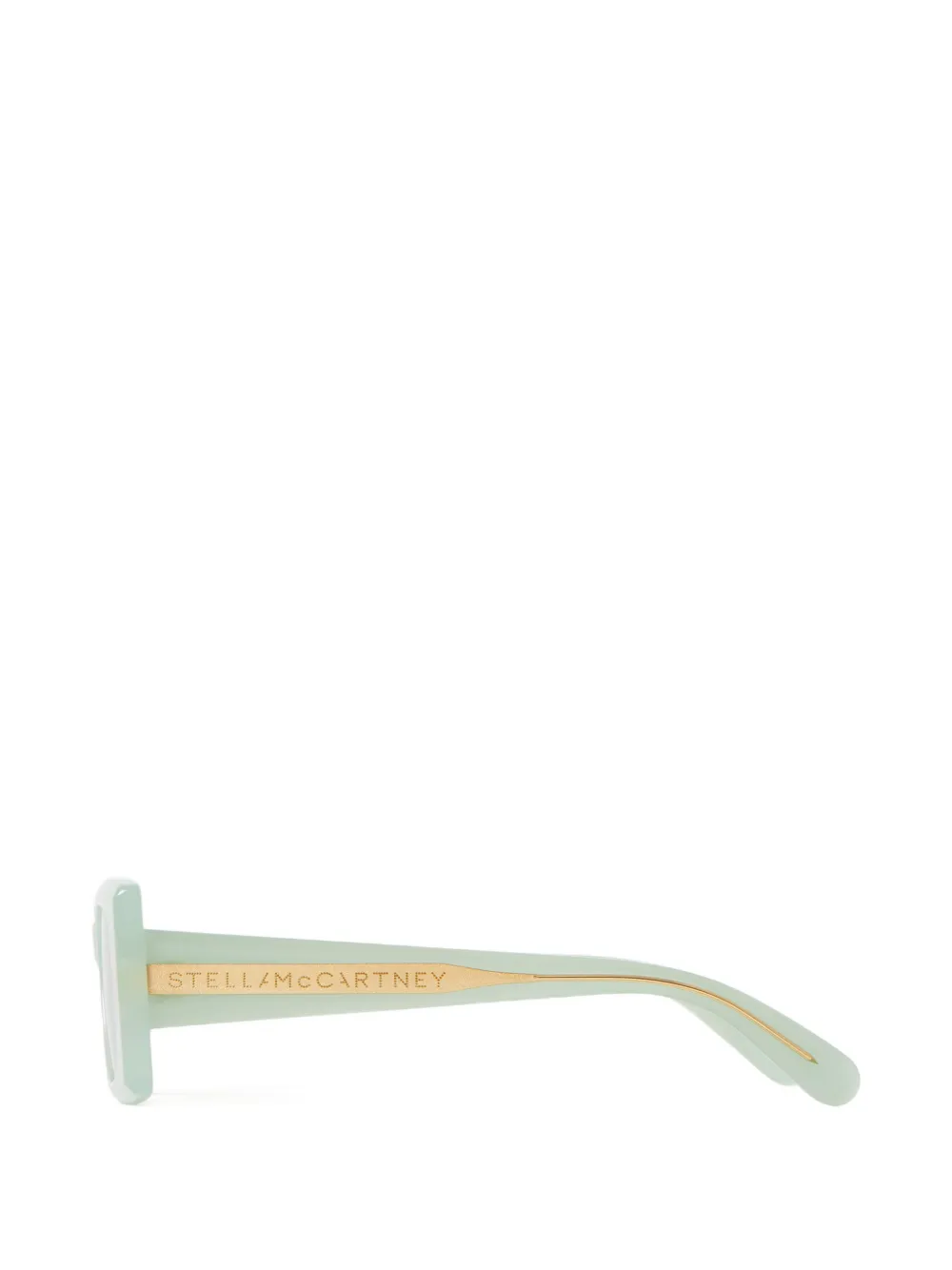 Stella McCartney Eyewear Zonnebril met rechthoekig montuur Groen