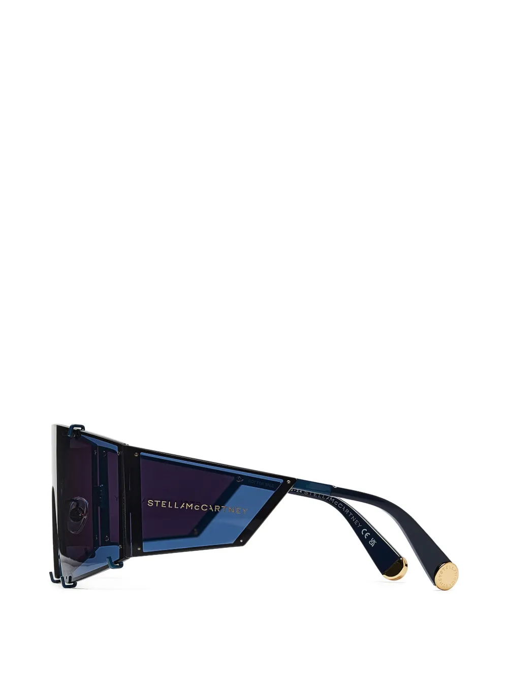 Stella McCartney Eyewear Zonnebril met schild montuur Blauw