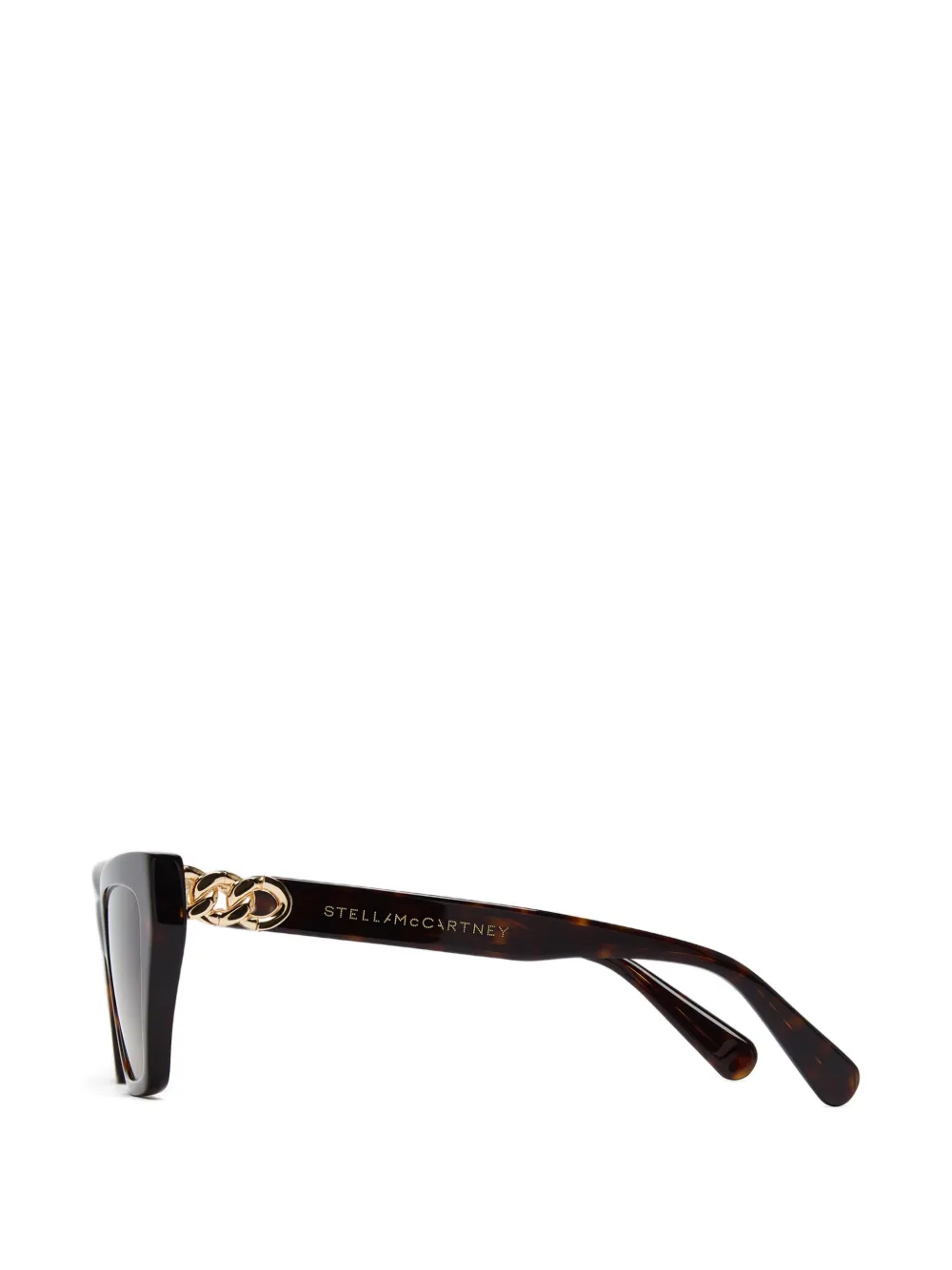 Stella McCartney Eyewear Exaggerated zonnebril met schildpad-effect Bruin