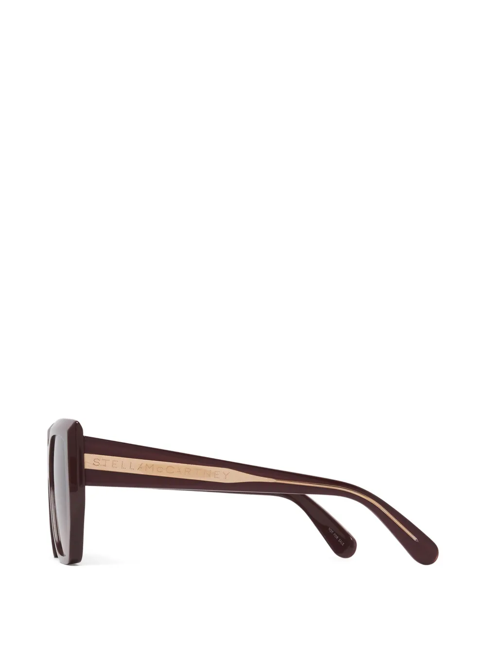 Stella McCartney Eyewear Chunky zonnebril met geometrisch montuur Bruin