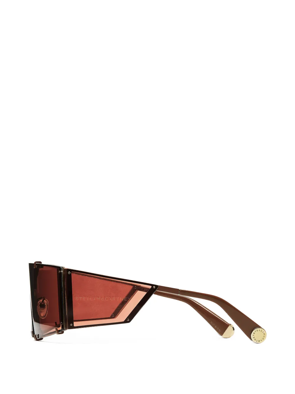 Stella McCartney Eyewear Zonnebril met geometrisch montuur Bruin