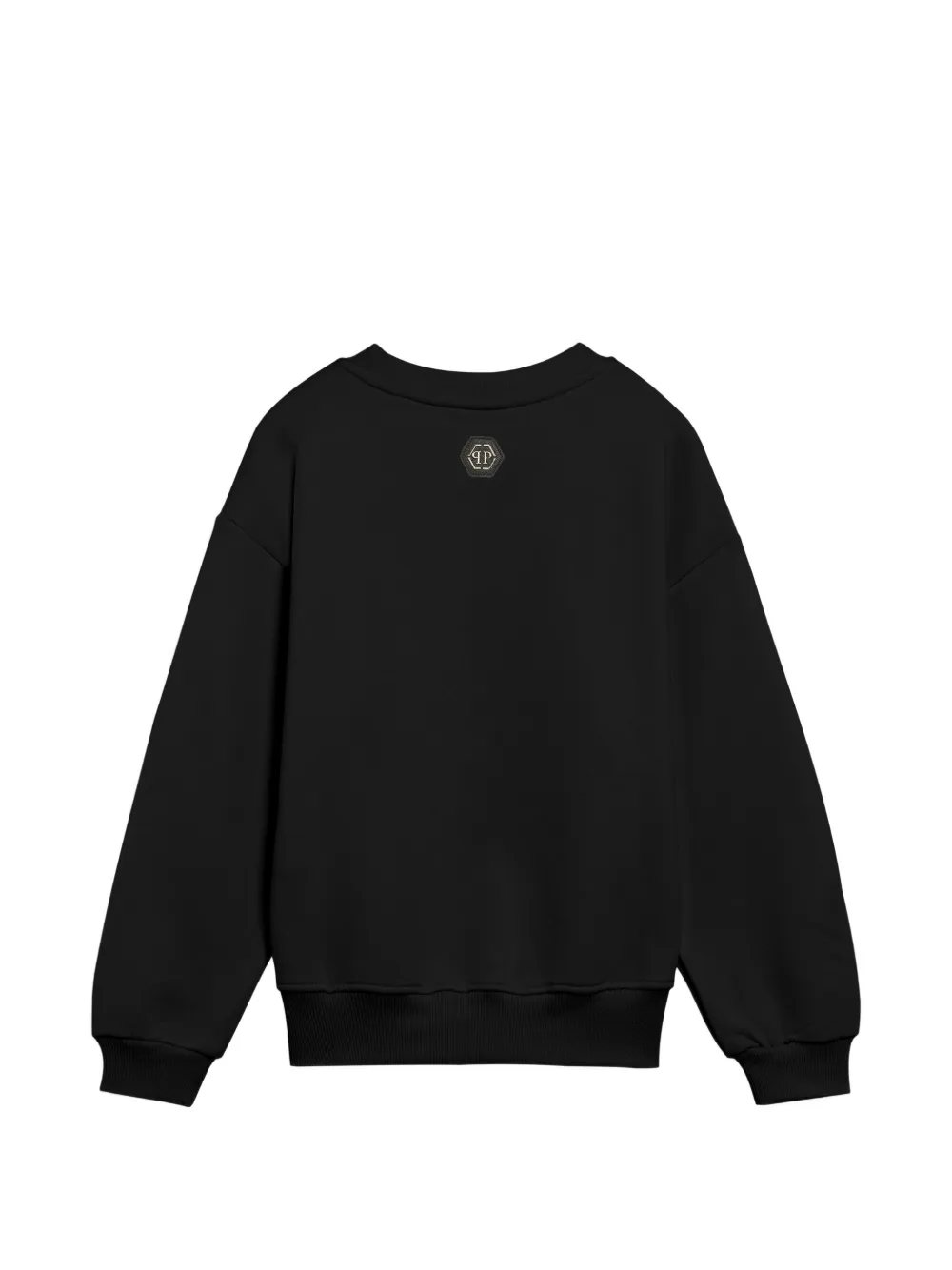 Philipp Plein Junior Sweater verfraaid met kristallen en teddybeerpatroon Zwart