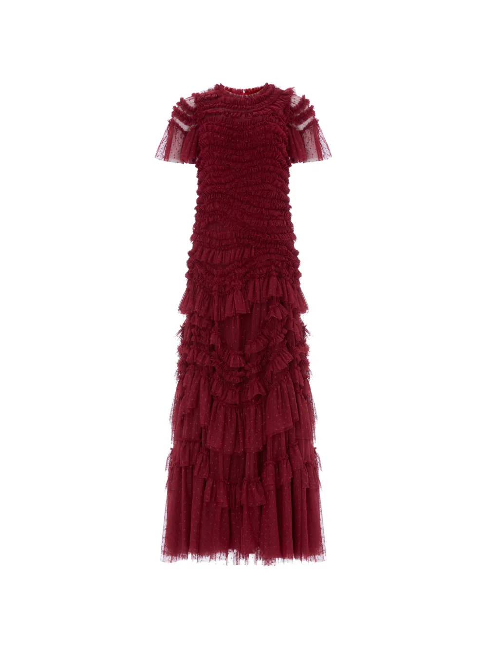 Needle & Thread Gelaagde maxi-jurk Rood