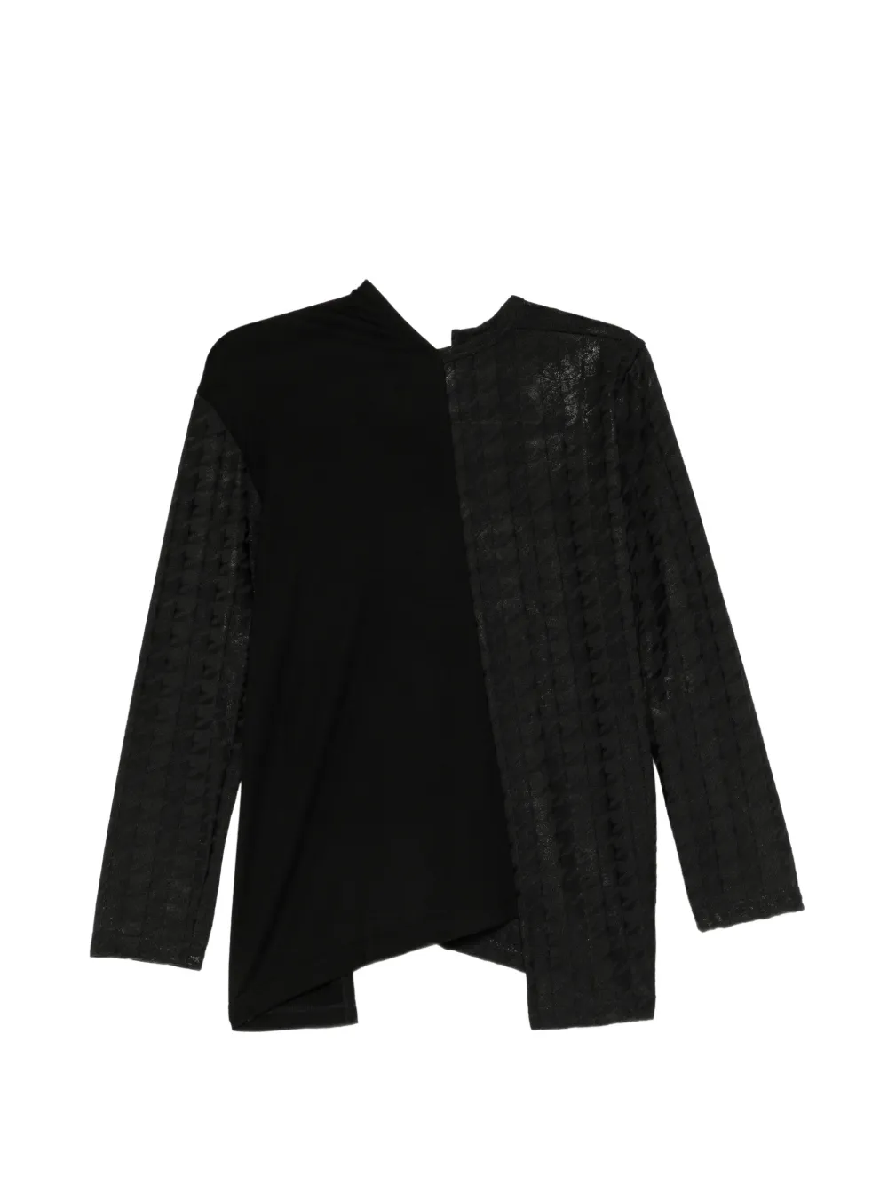 Junya Watanabe Asymmetrisch T-shirt Zwart