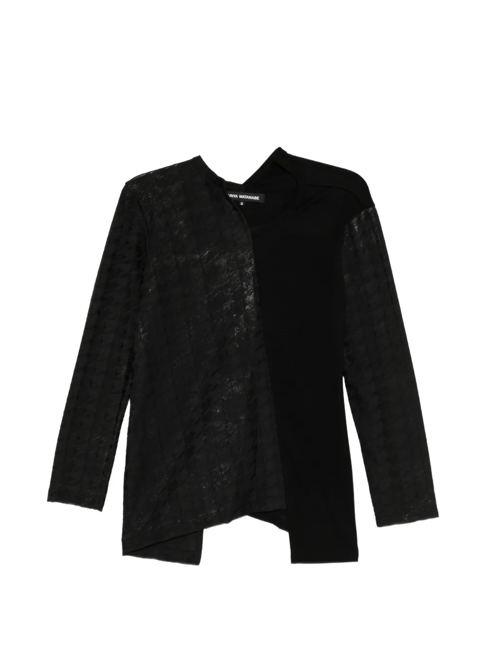 Junya Watanabe Asymmetrisch T-shirt Zwart