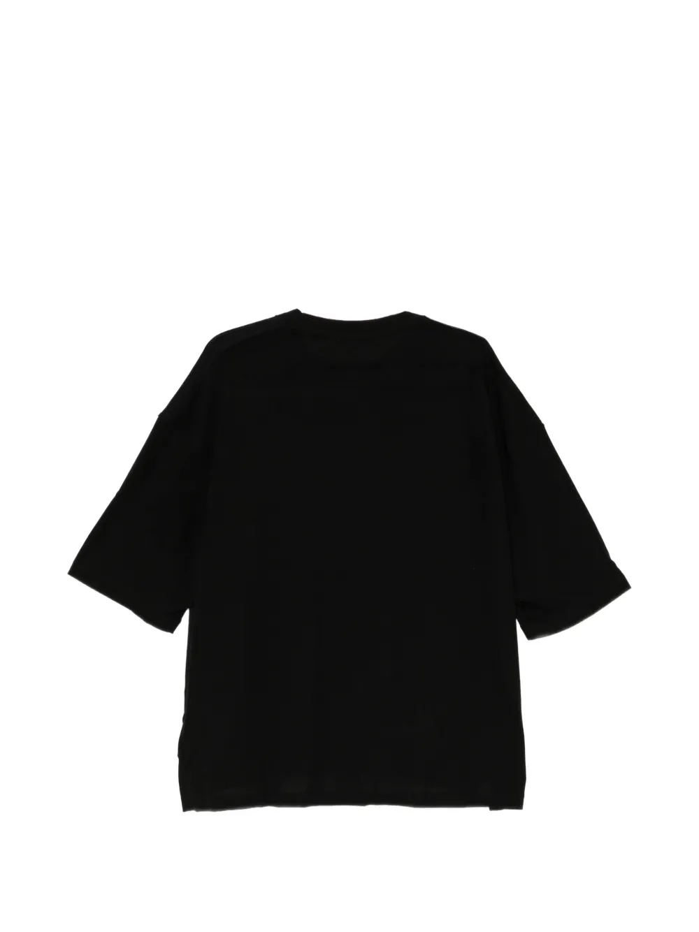 Comme des Garçons Homme Ribgebreid T-shirt met ronde hals Zwart