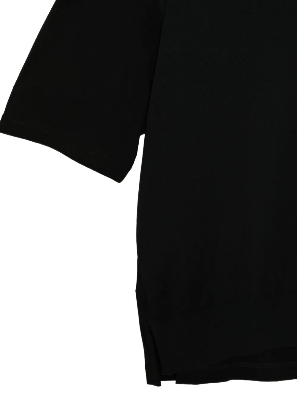 Comme des Garçons Homme Ribgebreid T-shirt met ronde hals Zwart
