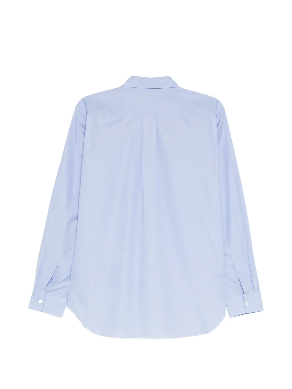 Comme des Garçons Homme Deux striped-panel cotton shirt Blauw