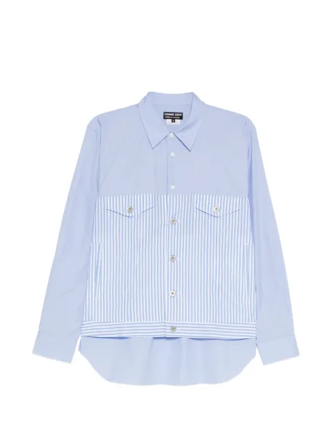 Comme des Garçons Homme Deux striped-panel cotton shirt