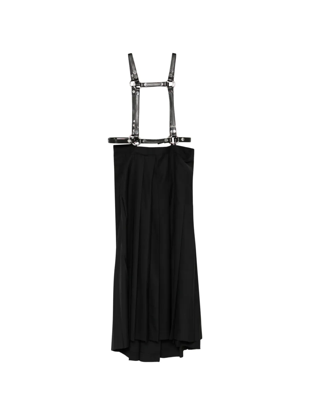 Junya Watanabe Plooirok met harnas-detail Zwart