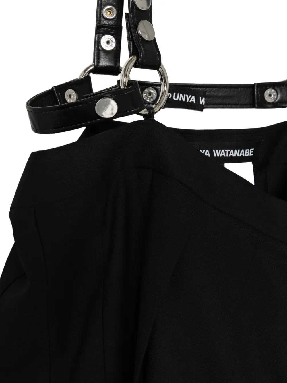 Junya Watanabe Plooirok met harnas-detail Zwart