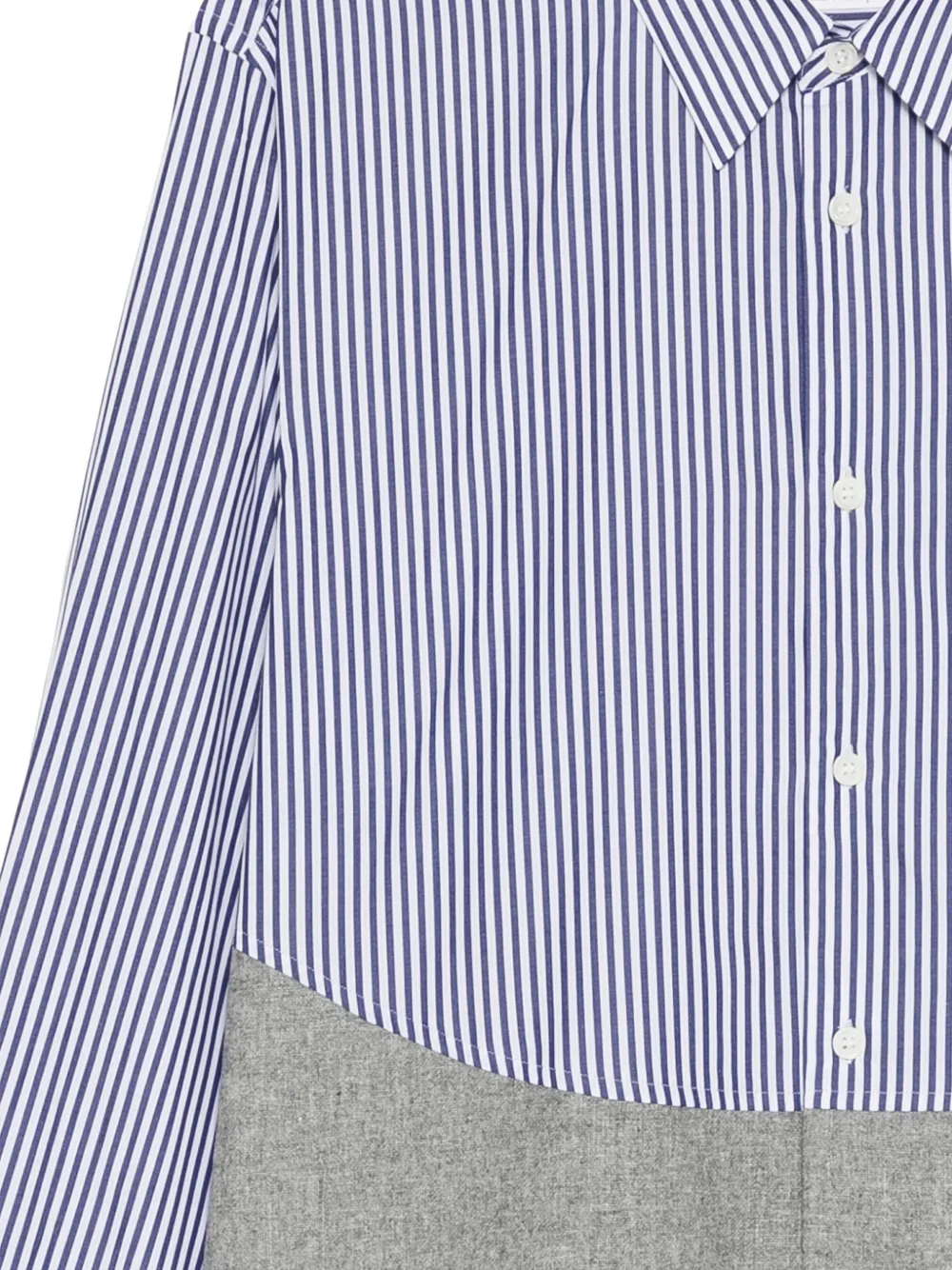 Comme des Garçons Homme Deux striped long-sleeve shirt Blauw