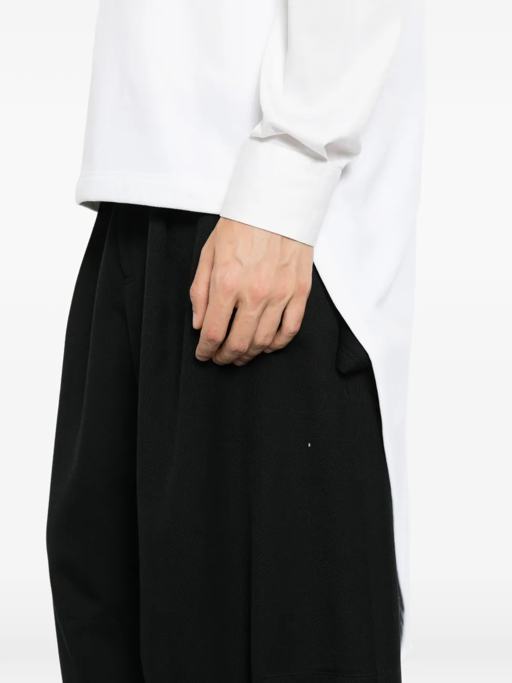 Comme des Garçons Homme Plus Asymmetrisch T-shirt Wit