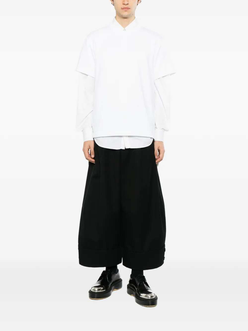 Comme des Garçons Homme Plus Asymmetrisch T-shirt Wit