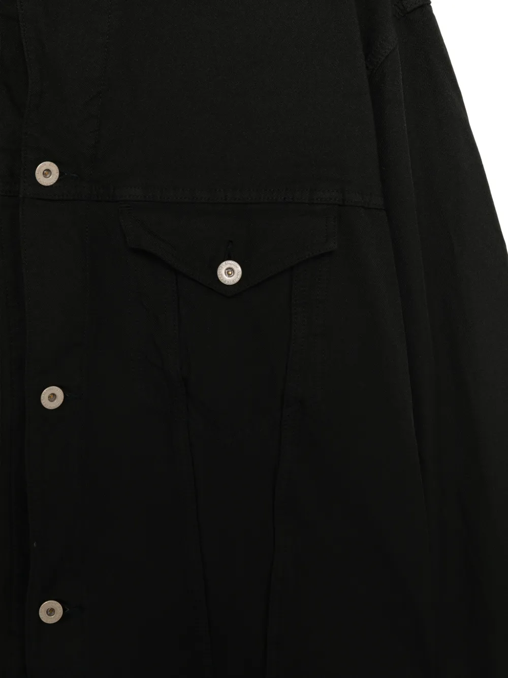 Comme des Garçons Homme Button-up denim jack Zwart