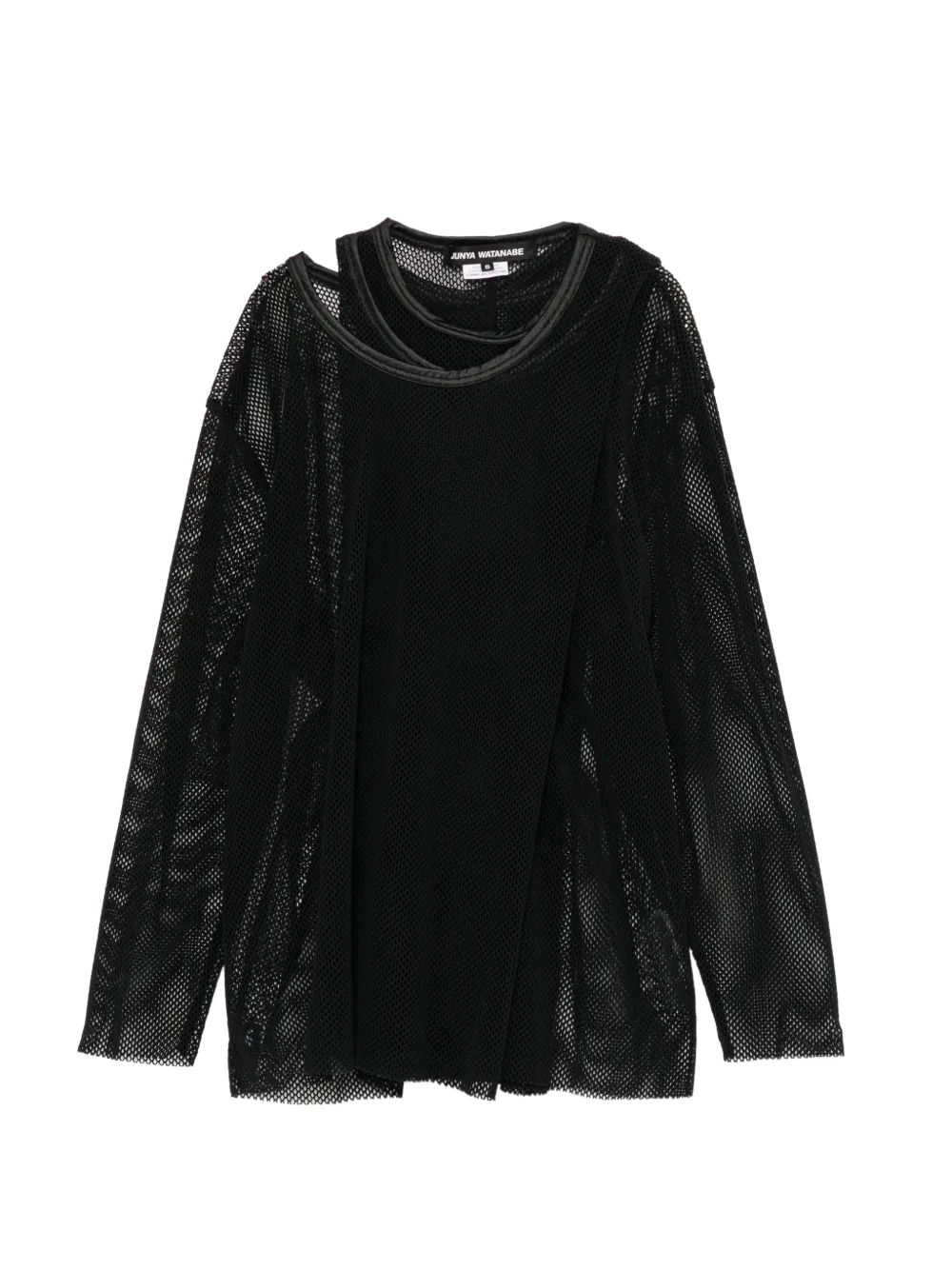 Junya Watanabe T-Shirt aus Mesh - Schwarz