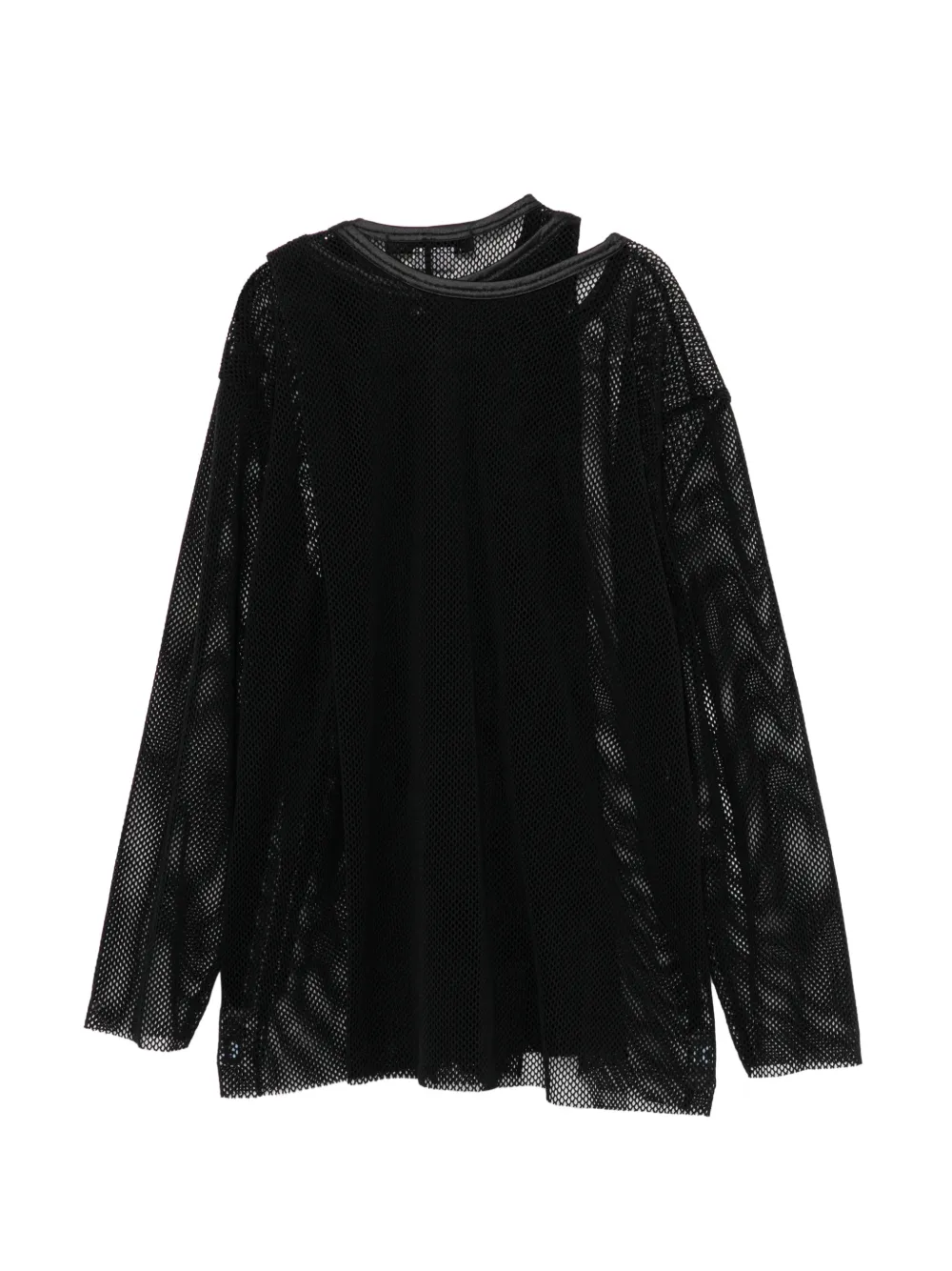 Junya Watanabe Mesh T-shirt Zwart