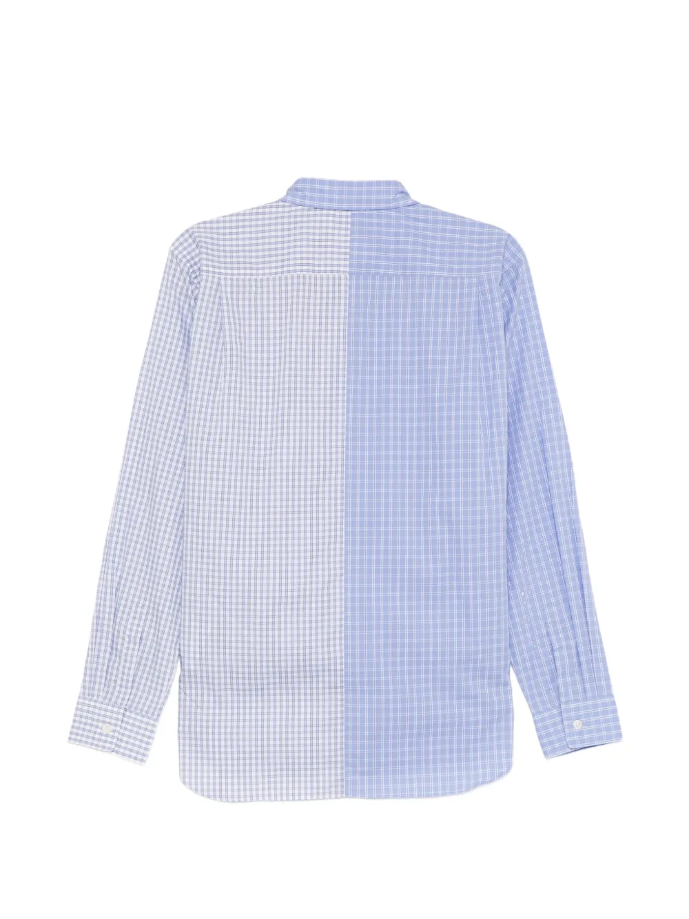 Comme des Garçons Homme Deux check-pattern panelled shirt Blauw