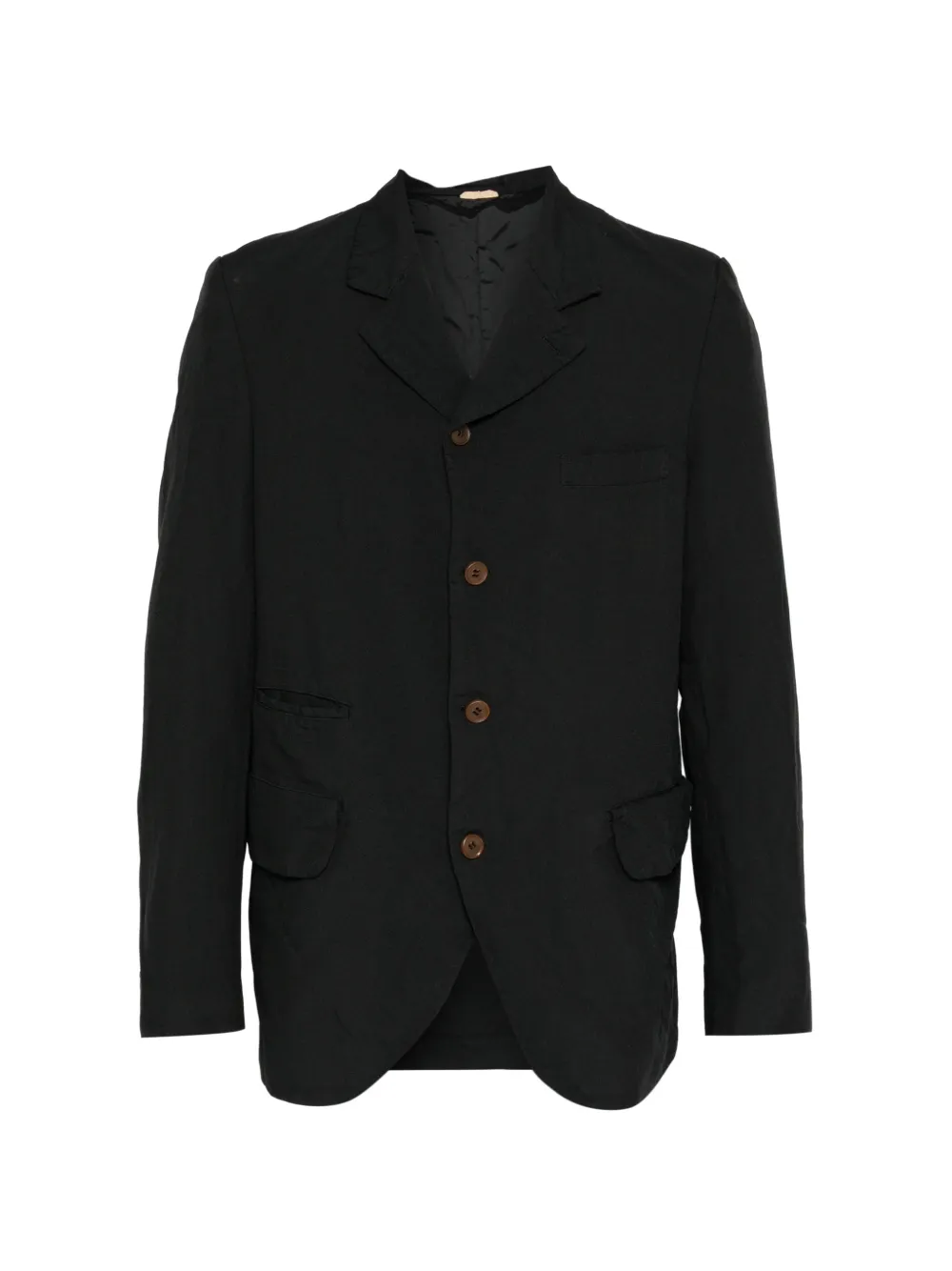 Comme des Garçons Homme Deux crease-effect button-up blazer Zwart