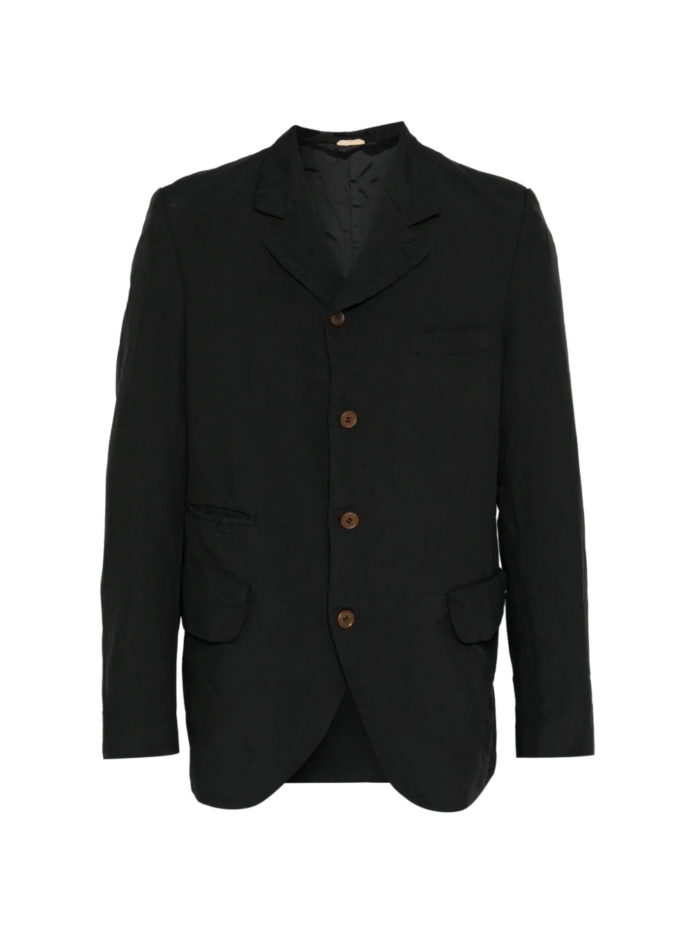 Comme des Garçons Homme Deux crease-effect button-up blazer Zwart