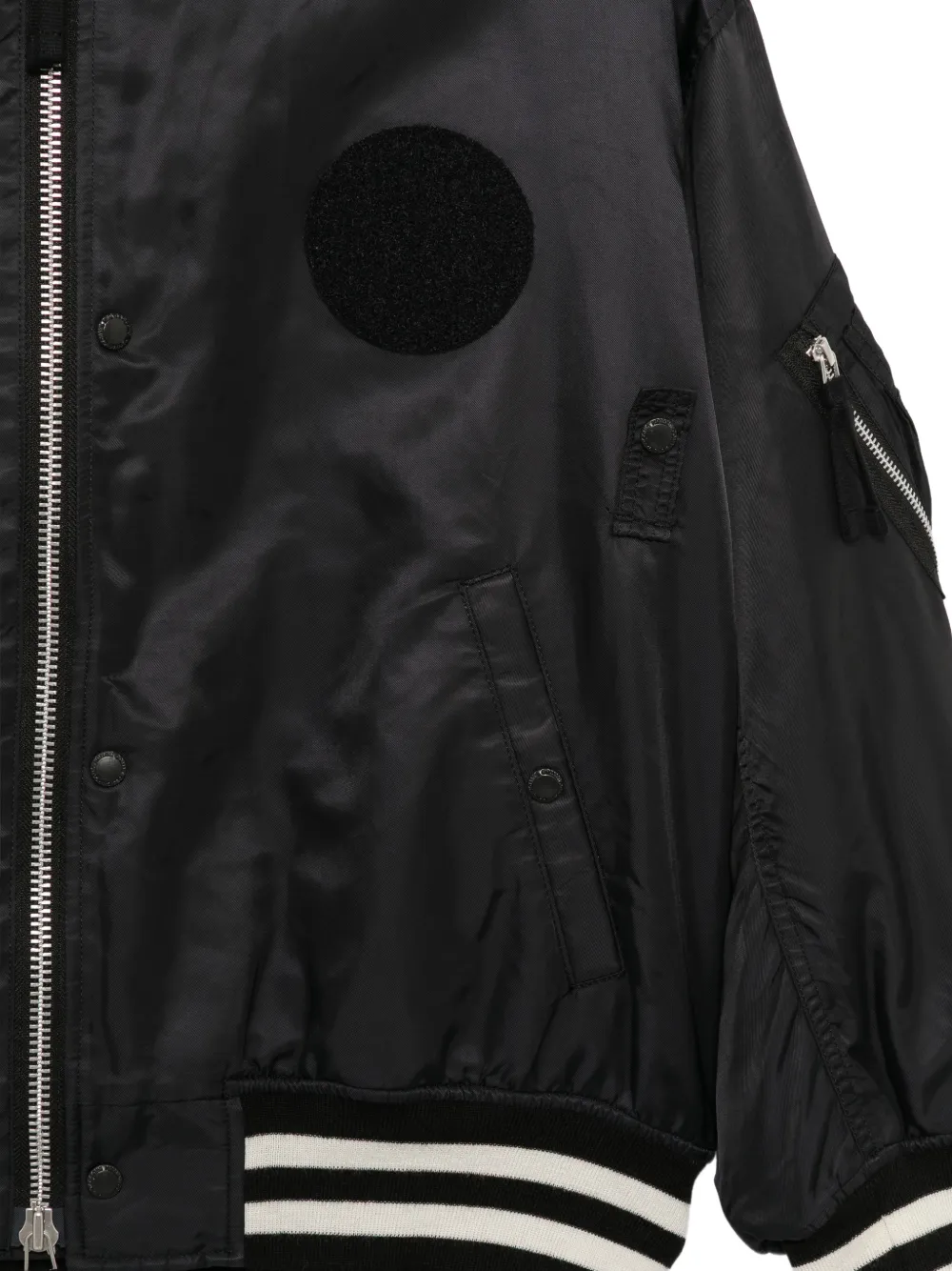 Comme des Garçons Homme Bomberjack met patch Zwart
